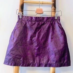 Rare Vintage Ellesse Skirt Purple & Gold Silk Look